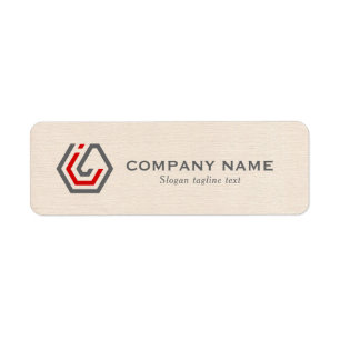 Etiqueta Elegante línea beige y logo