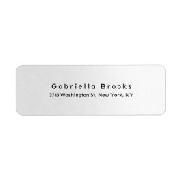 Etiqueta Elegante Llanura Moderna Elegante Gris Claro Único