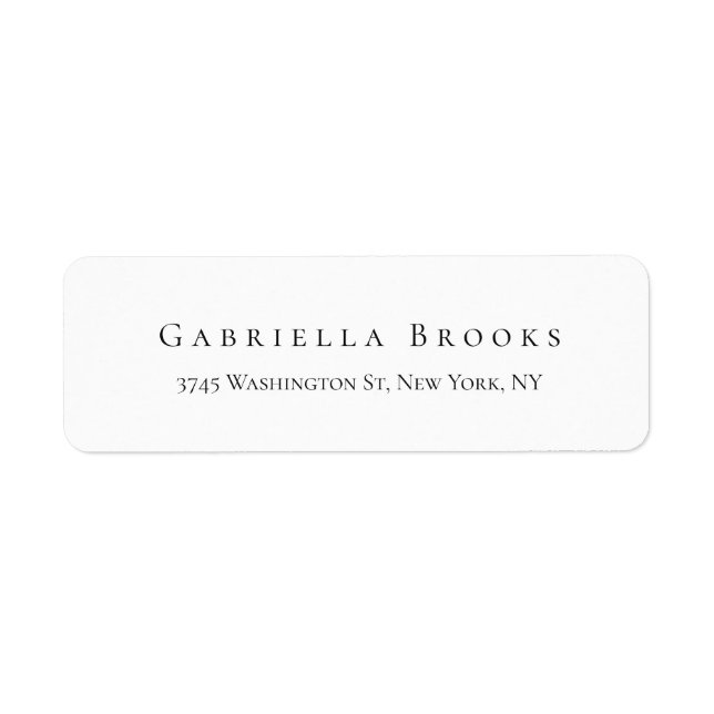 Etiqueta Elegante Llanura Moderna Elegante Mínimo Profesion (Frente)