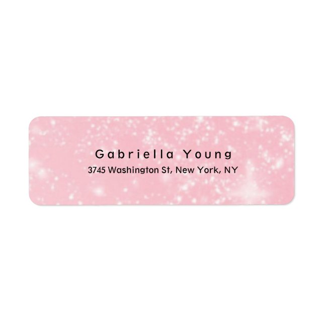 Etiqueta Elegante Llanura Moderna Elegante Rosa Único (Frente)