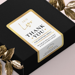 Etiqueta Elegante Logotipo de Oro Pedido de recompensa