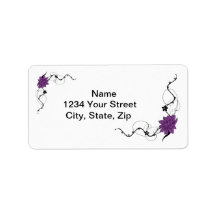 Elegante Lotus Tattoo Like Address Labels