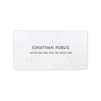 Elegante Marble Blanco Profesional Moderno Simple