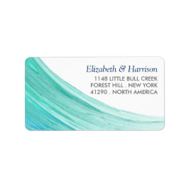Etiqueta Elegante matrimonio turquesa de mareas en la playa