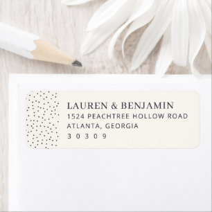 Etiqueta Elegante Minimalista con Puntos Negros