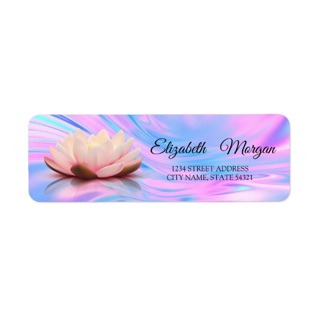 Etiqueta Elegante Moda glamorosa Lotus Holographic (Frente)