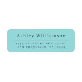 Etiqueta Elegante Moda minimalista Dirección de retorno azu