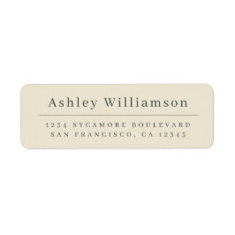 Etiqueta Elegante Moda minimalista Dirección de retorno bla