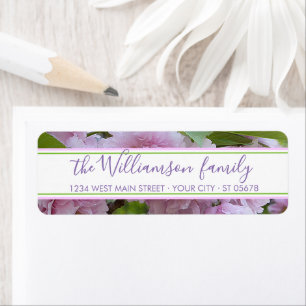 Etiqueta Elegante Moda Primavera rosa Flor de cerezo de árb