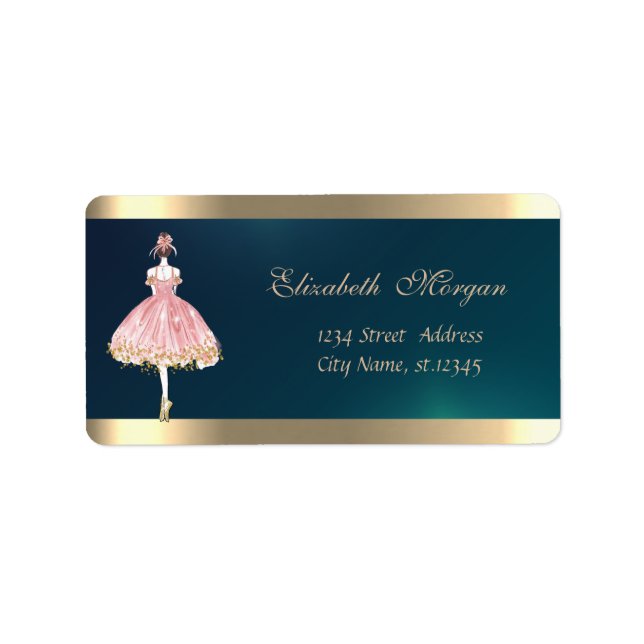 Etiqueta Elegante Moda Sofisticada, Ballerina Green (Frente)