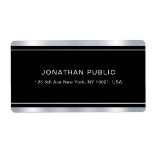 Etiqueta Elegante moderno estilo plateado Glamour de planti