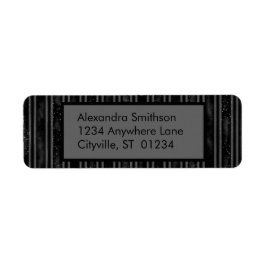 Etiqueta Elegante moderno negro y rayas grises