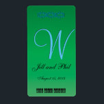 Etiqueta Elegante Monograma 3d Green Forestal<br><div class="desc">La moda verde forestal única es fantástica,  fantasiosa,  caprichosa,  impulsiva,  caprichosa,  peculiar y una pequeña idiosincracia.  Todas las imágenes y obras de arte © Jesterful.</div>