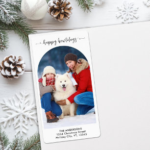 Etiqueta Elegante Navidades de perro arca Personalizado Mas