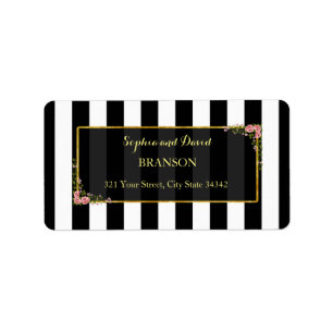 Etiqueta Elegante Personalizado Boda de Relieve metalizado 