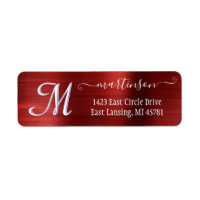 Elegante Personalizado Metalizado cepillado rojo M