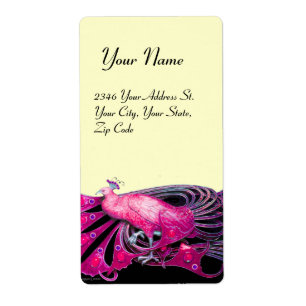 ETIQUETA ELEGANTE PICOCA EN ROSA, FUCHSIA Y NEGRO