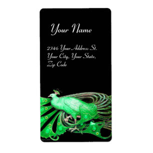 ETIQUETA ELEGANTE PICOCA EN VERDE Y NEGRO