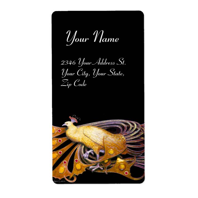 ETIQUETA ELEGANTE PICOR EN AMARILLO Y NEGRO (Frente)