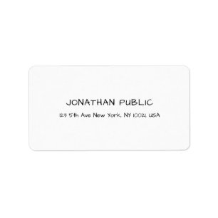 Etiqueta Elegante plantilla profesional blanca moderna limp