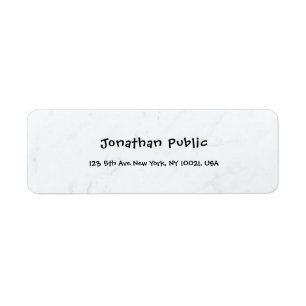 Etiqueta Elegante plantilla profesional simple de mármol bl