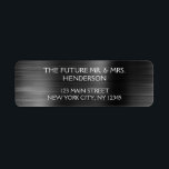 Etiqueta Elegante Relieve metalizado metálico negro Boda mo<br><div class="desc">Etiqueta de dirección de retorno de Boda elegante y moderno negro. El texto de este pegatina de guiones con letras a mano se puede actualizar y personalizar con su nombre. Esta etiqueta de dirección devuelta forma parte de una colección de bodas coincidente y se pueden solicitar elementos coincidentes adicionales poniéndose...</div>