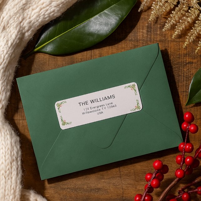 Etiqueta Elegante Sage Green Floral Personalizado (Subido por el creador)