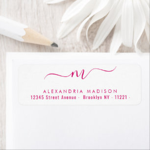 Etiqueta Elegante Script Monograma Tipografía moderna de co