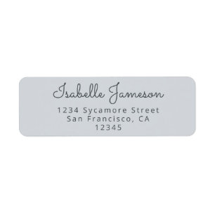 Etiqueta Elegante Script Pastel Blue Personalizado Direcció