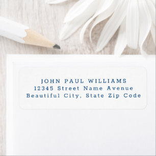 Etiqueta Elegante Sencilla Marina Profesional Minimalista A