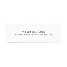 Etiqueta Elegante sencillo blanco profesional moderno