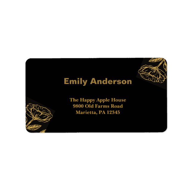 Etiqueta Elegante Soiree de cumpleaños doble (Frente)