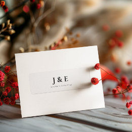 Etiqueta Elegante tema Boda blanco y negro