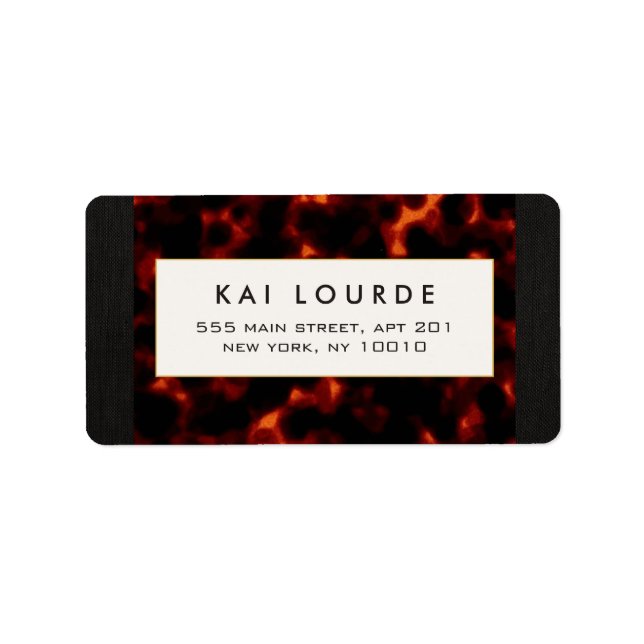 Etiqueta Elegante Tortoiseninfierno (Frente)