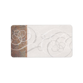 Etiqueta Elegante Toscana Damask Swirls Vintage