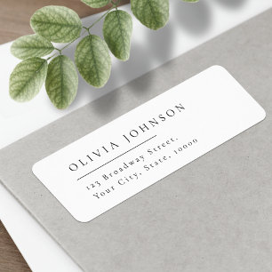Etiqueta Elegante Typography Modern Return Address La