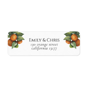 Etiqueta Elegante vegetación de cítricos botánicos