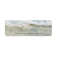 Elegante Wellness Waves Hand Script Return Address
