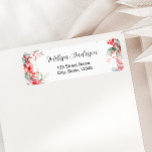 Etiqueta Elegante Winter Floral Bridal Shower Dirección de<br><div class="desc">La elegante etiqueta Winter Floral Bridal Shower Return Address presenta un fantástico diseño invernal, perfecto para celebrar una pequeña temporada de heladas. En el fondo, el conjunto está decorado con heladas y bayas de invierno, creando un ambiente festivo y elegante. Los tonos rojos suaves y helados se combinan con los...</div>