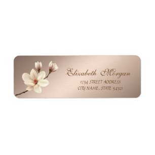 Etiqueta Elegante y elegante dirección de Magnolia