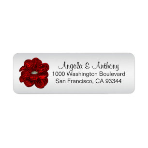 Etiqueta Elegante y elegante dirección de retorno del Boda