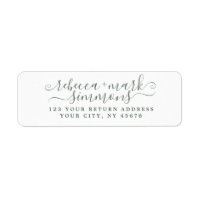 Elegante y elegante Moda Script Boda Dirección de 