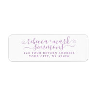 Elegante y elegante Moda Script Boda Dirección de 
