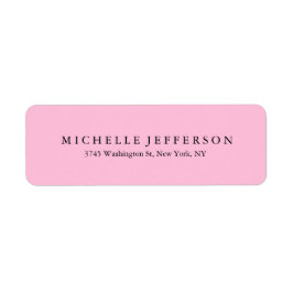 Etiqueta Elegante Y Elegante Rosa