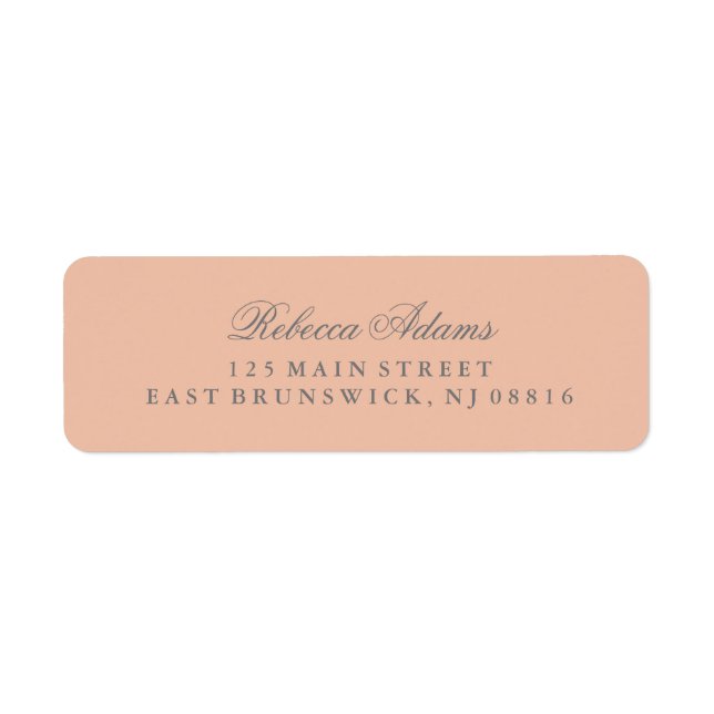 Etiqueta Elegante y elegante rosa Rubor (Frente)