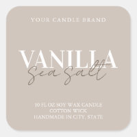 Etiqueta elegante y moderna de velas