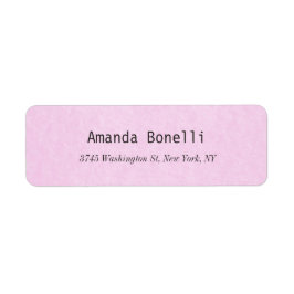 Etiqueta Elegante y moderno color rosa claro creativo