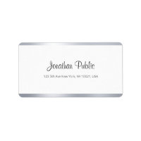 Elegante y moderno guión de caligrafía blanca plat