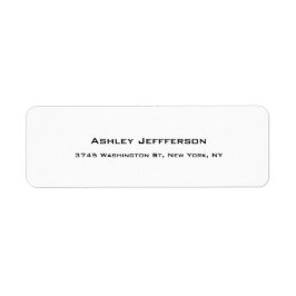 Etiqueta Elegante y profesional en blanco y negro