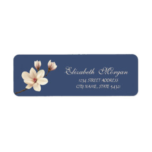 Etiqueta Elegante y sofisticada dirección de Magnolia